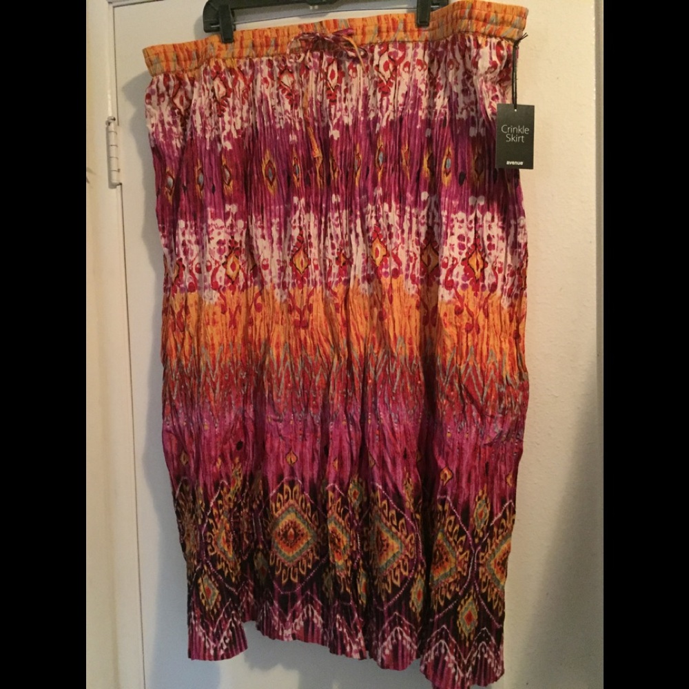 Crinkle Skirt bright cheerful colorful NEW